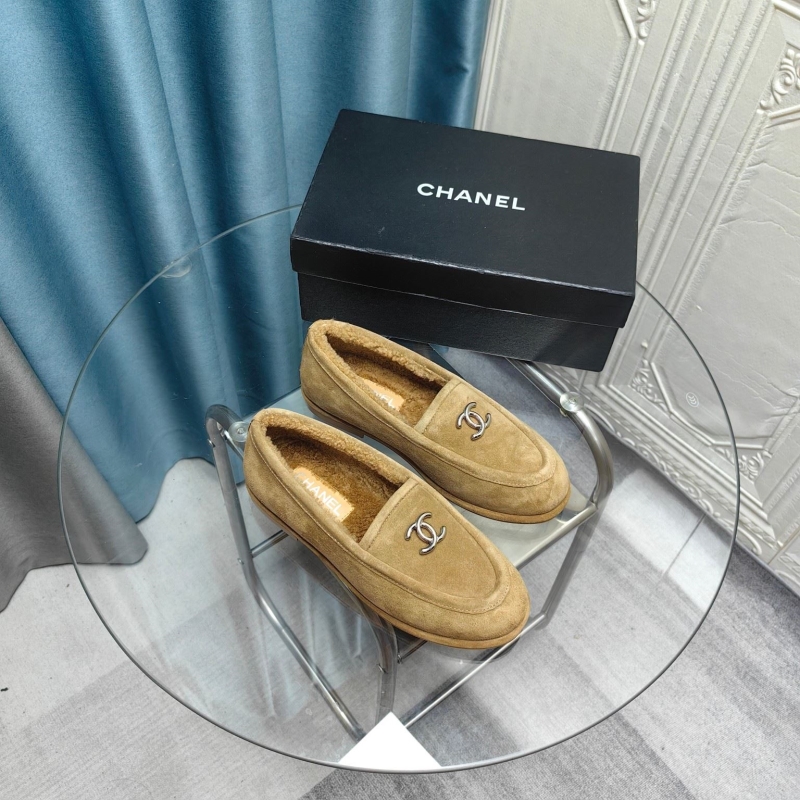 Ch*el leather shoes